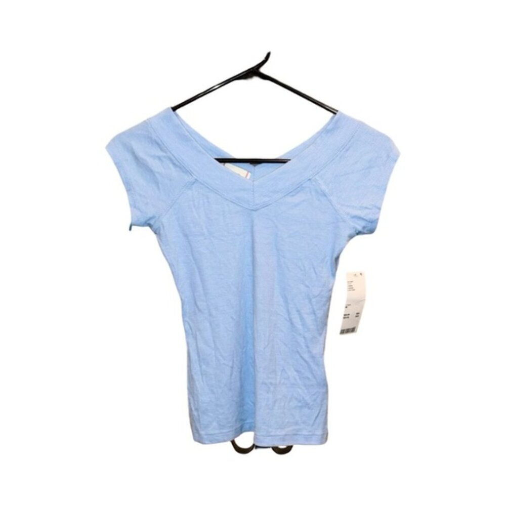BDG V-Neck Short Sleeve Top | Electric Nectar Peach | Size M | New with Tag